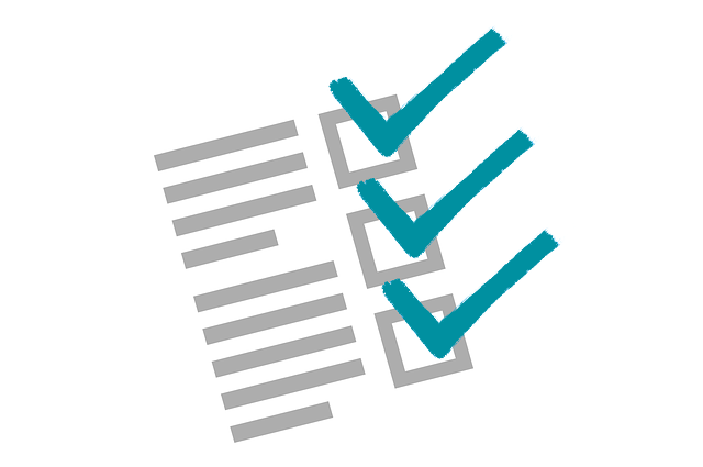 Graphic showing a list with ticked check boxes.